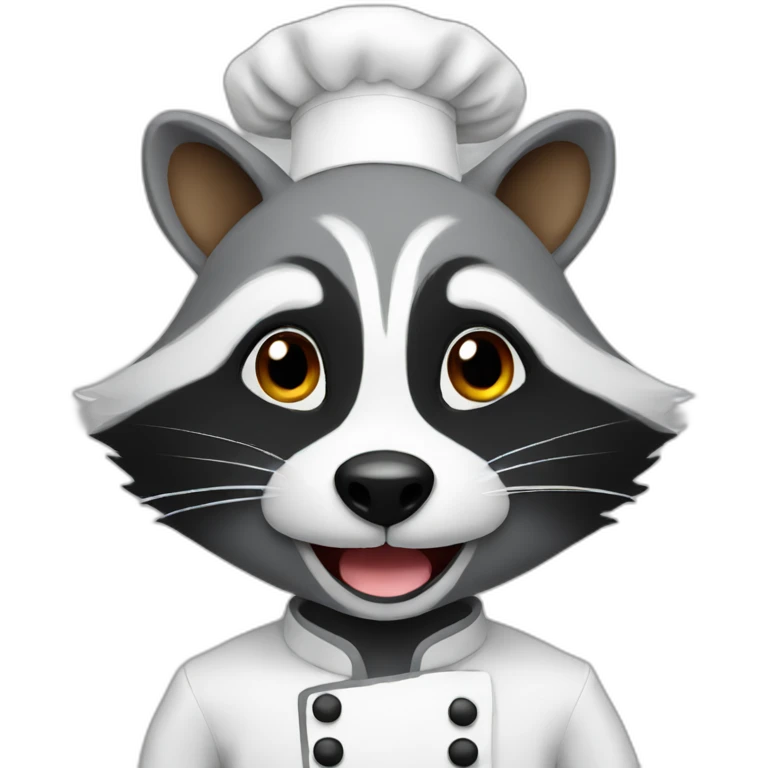 Raccoon chef emoji