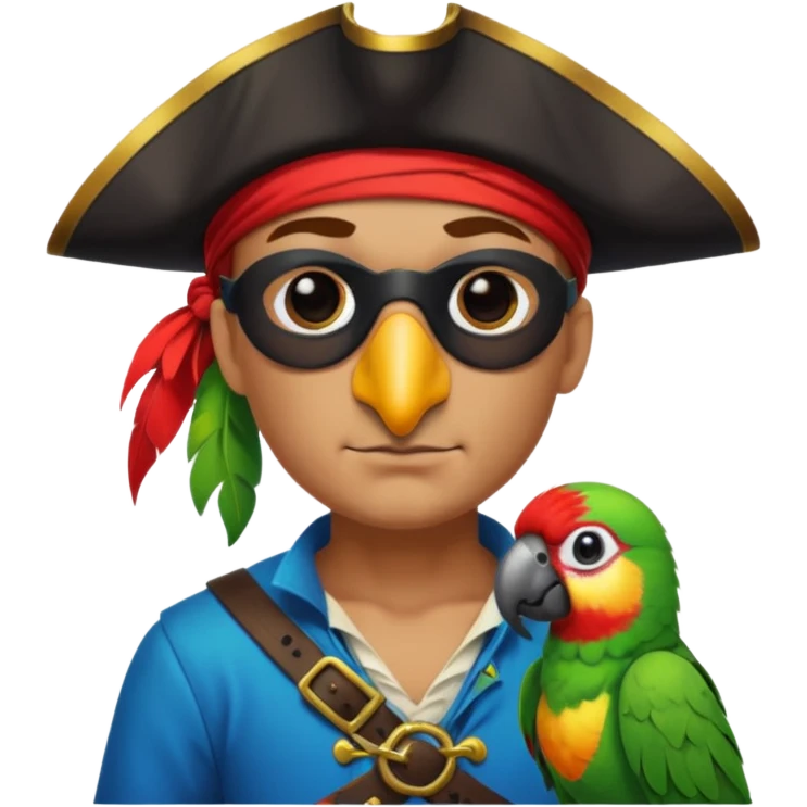 pirate and parrot emoji