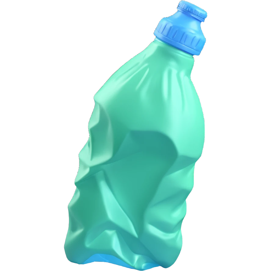 crumpled plastic bottle, style 5 emoji