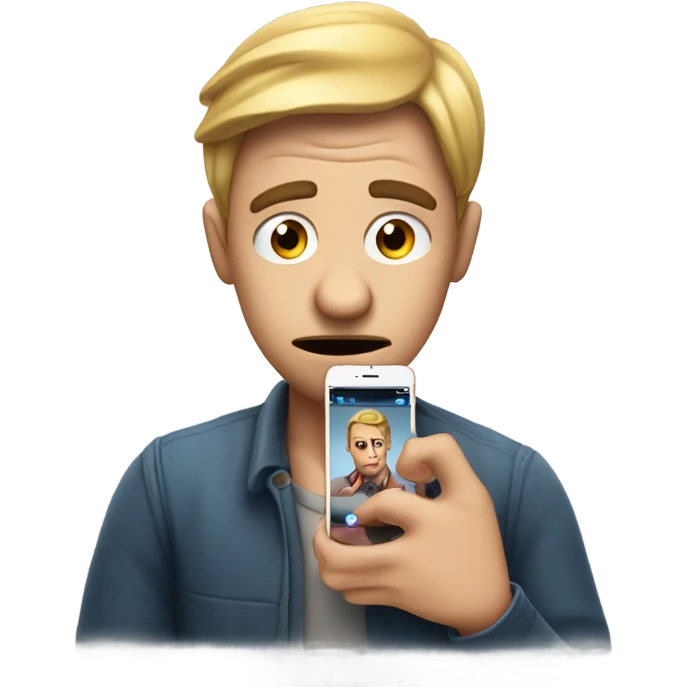 man is stressed because so many people unfollowed him on instagram emoji