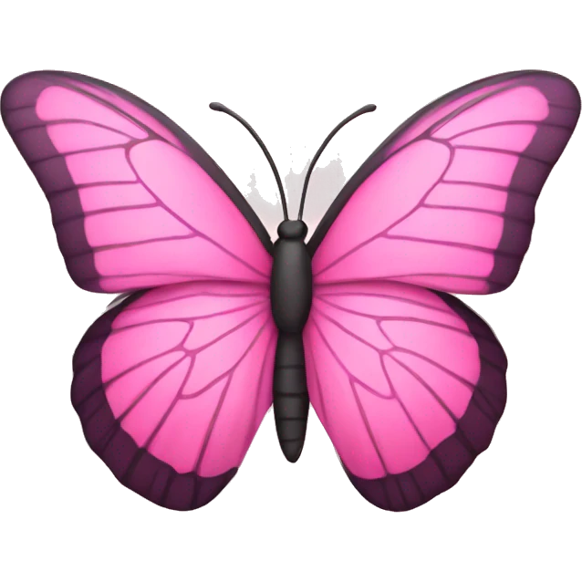 pink butterfly flying emoji