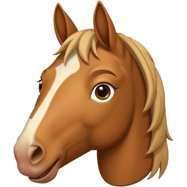 iOS looking horse mixed with a human portrait emoji emoji
