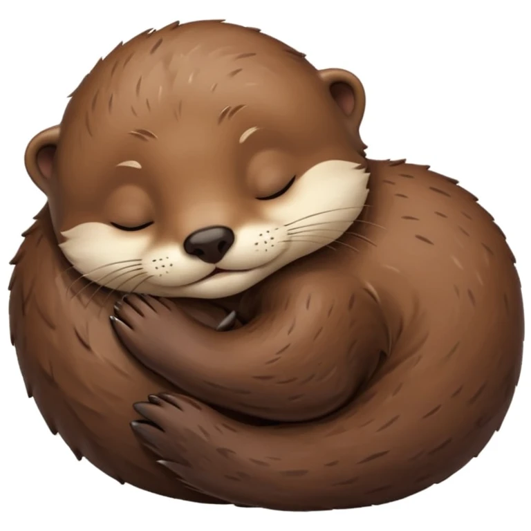 Loutre entrain de dormir emoji