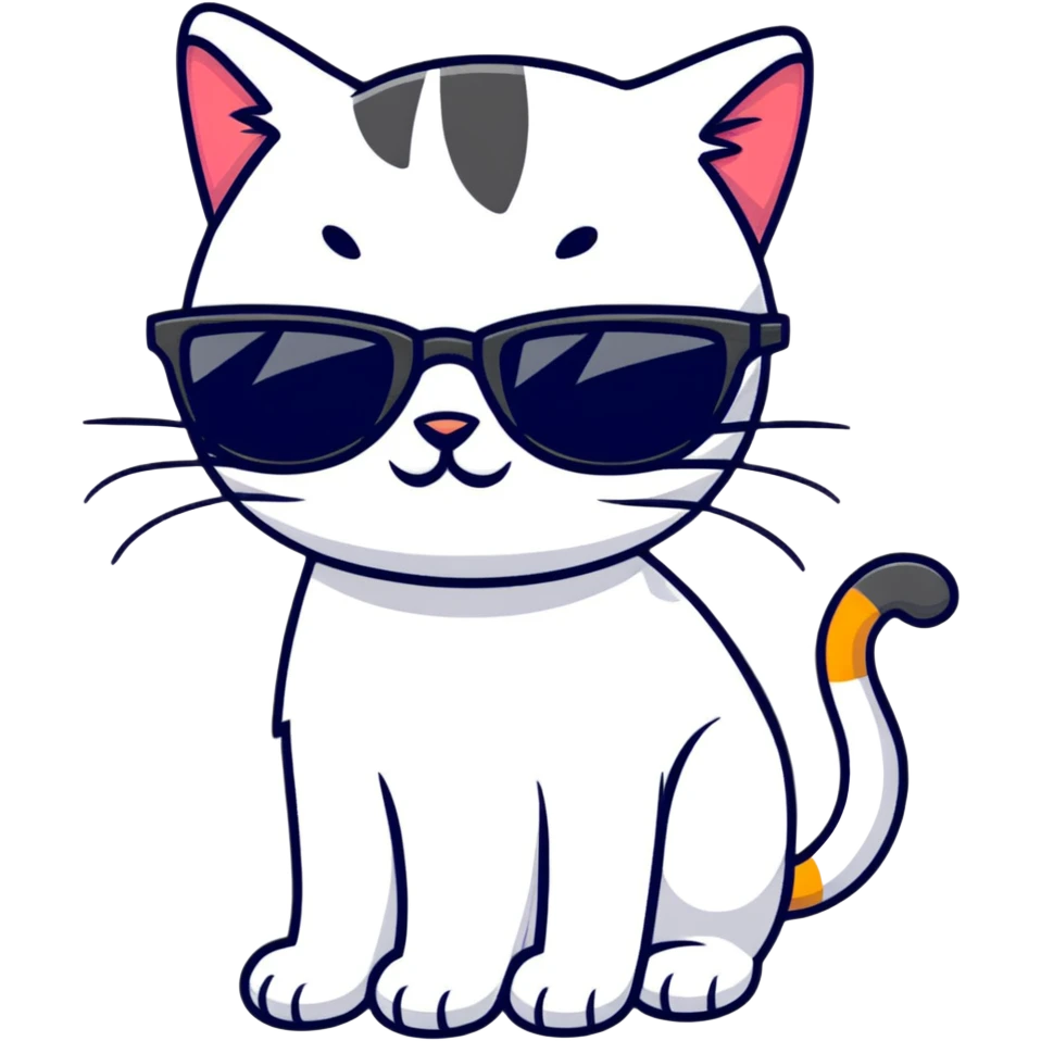 Cat with sunglasses emoji