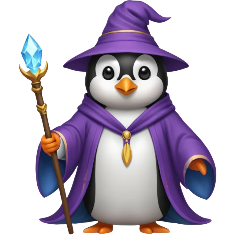 A penguin wizard emoji