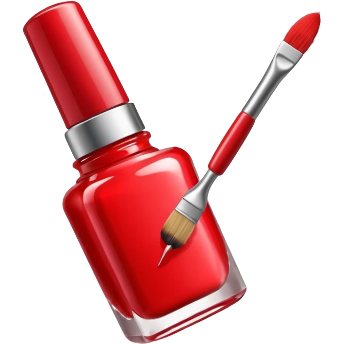 open nail polish bottle with brush inside emoji