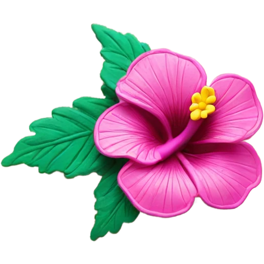 Hibiscus flower hair clip  emoji
