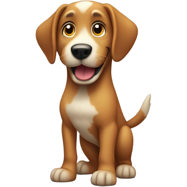 I want a dog standing up that is waving emoji