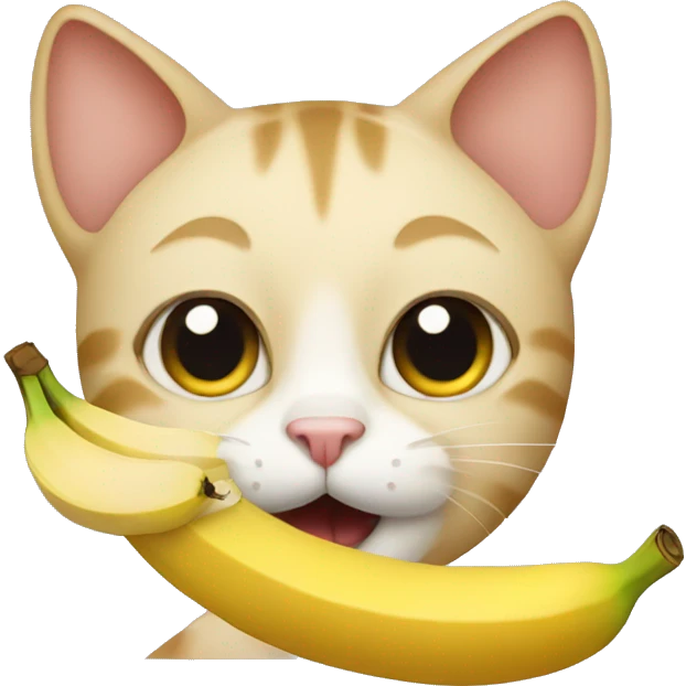 Cat eating banana  emoji