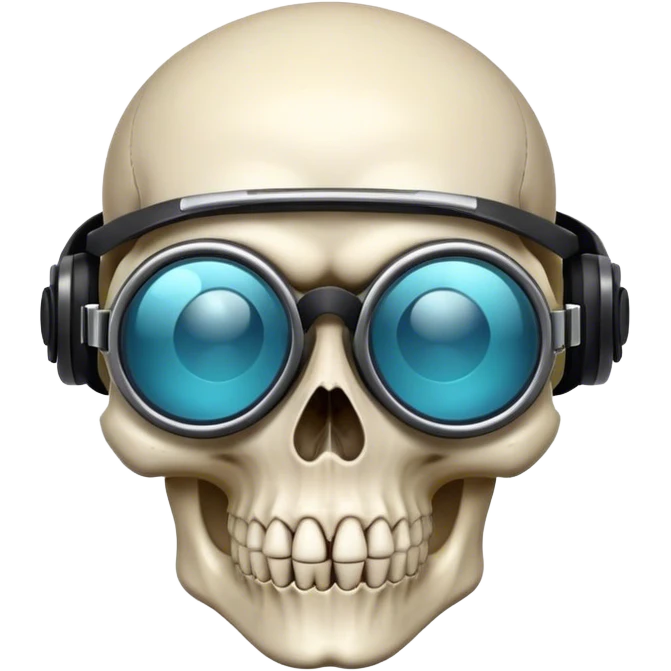 Skull with googles emoji