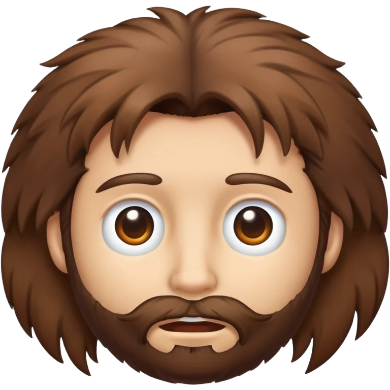 face in the form of a hairy ass emoji