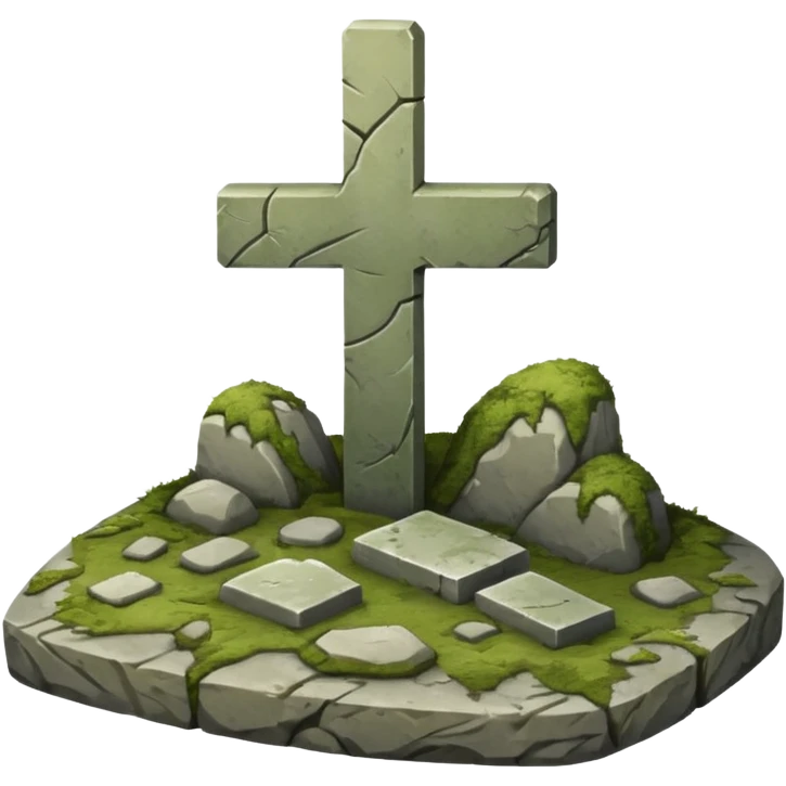 Cross on a grave emoji