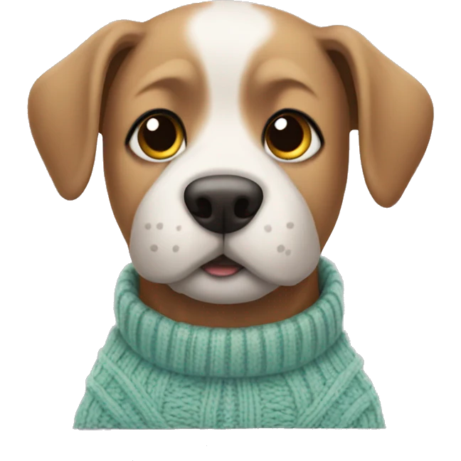 Dog with a sweater emoji