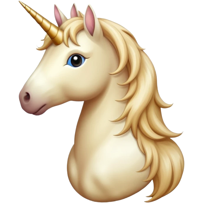 beige unicorn emoji