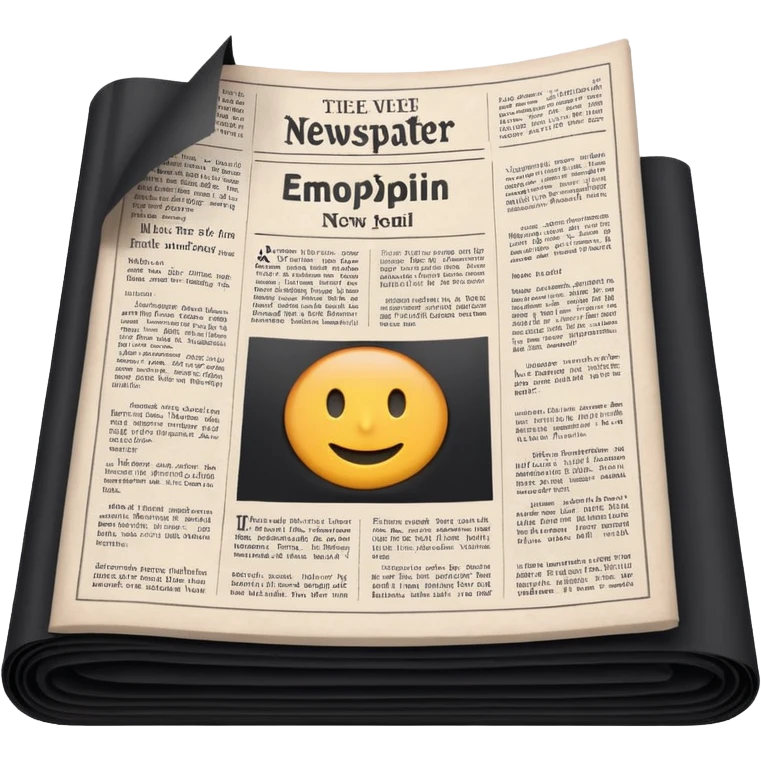 black newspapper  emoji