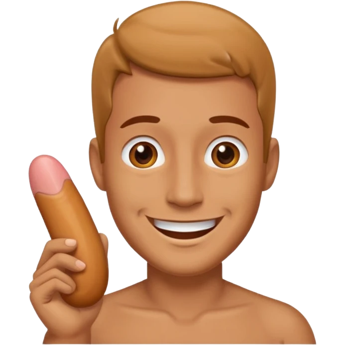 a man masterbating showing his penis emoji