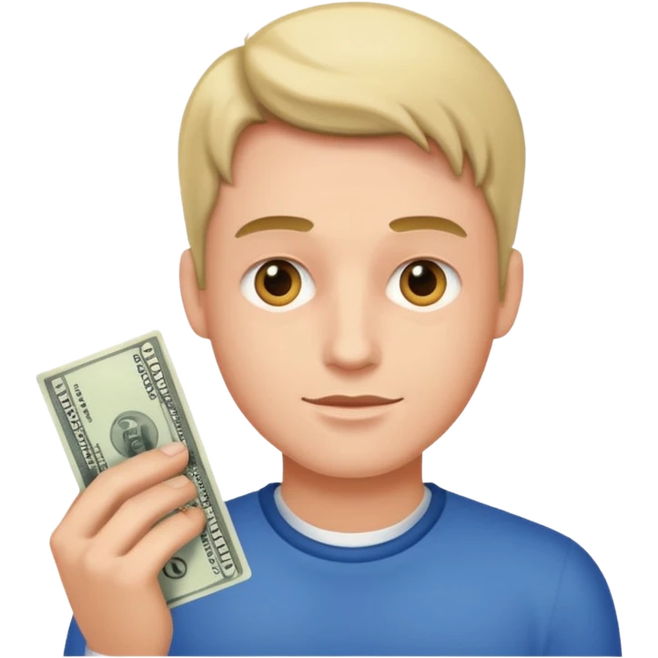 un homme avec une bil emoji