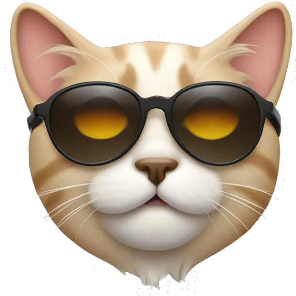 Cat with sunglasses emoji