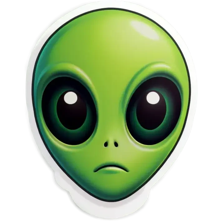 An alien emoji with a green-colored head emoji