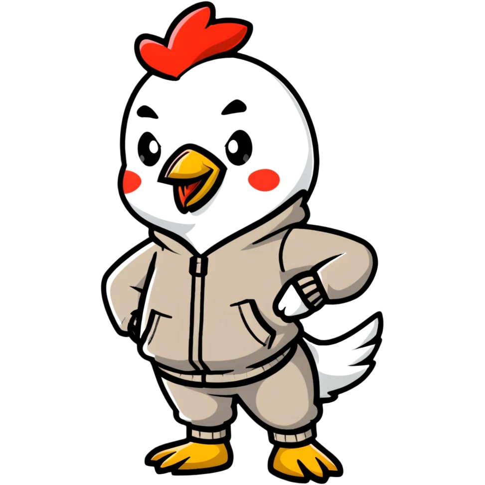 Chicken in a tracksuit emoji