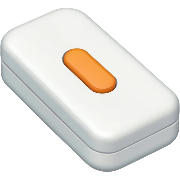 white rectangular xanax pill with 3 break lines emoji