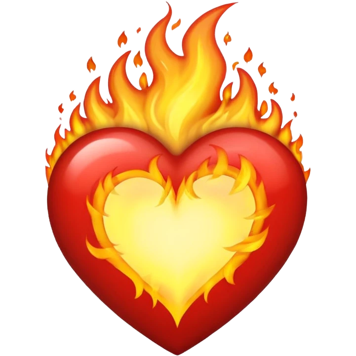 Make the heart on fire emoji white please  emoji