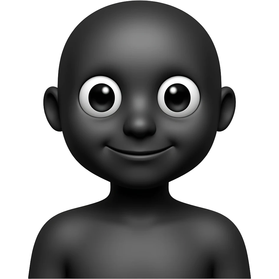 Stickman completámente negro emoji