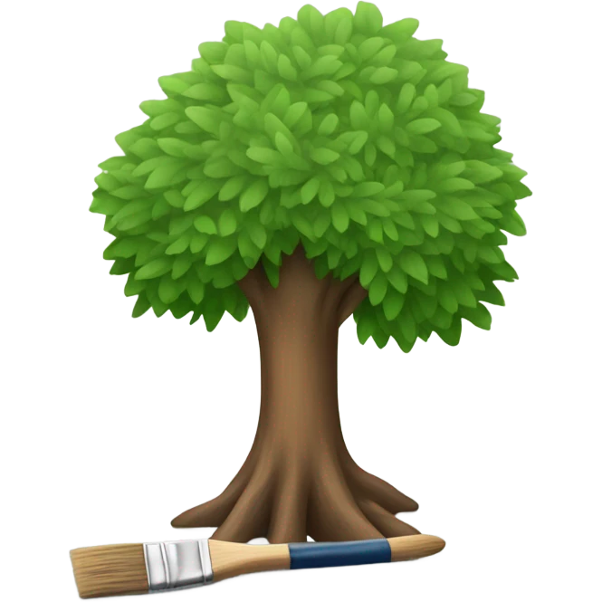 Tree with a paintbrush emoji