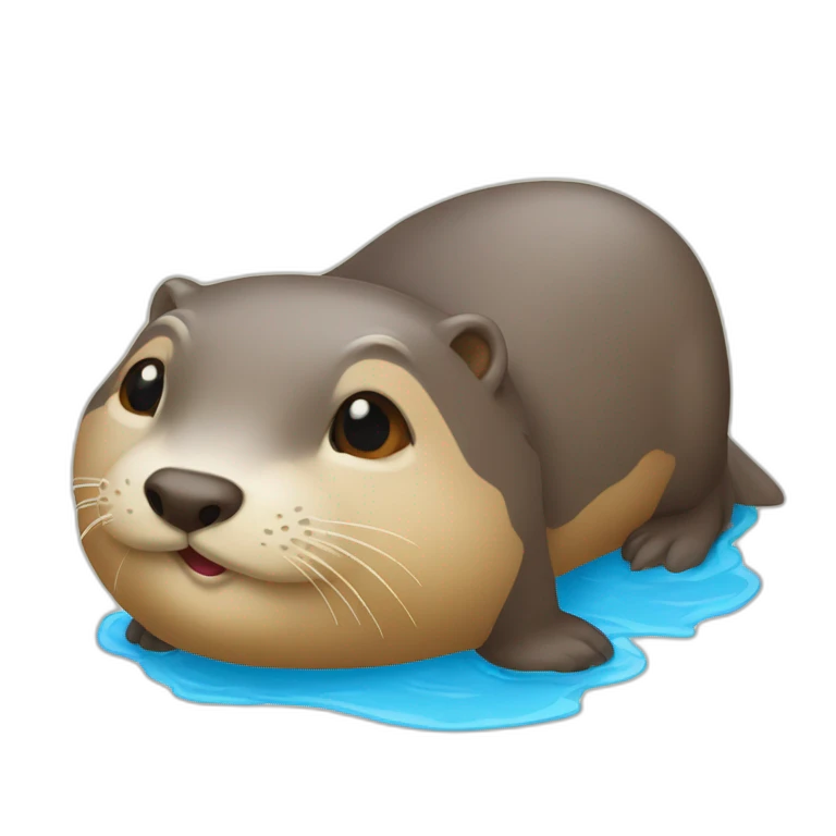 Loutre sur tortu emoji