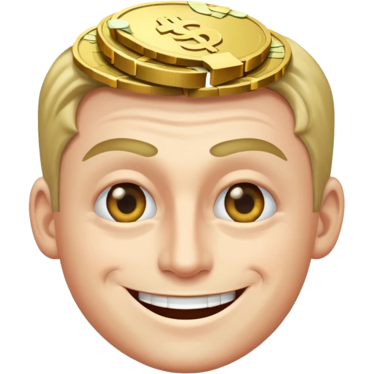apple imoji man with money eyes smiling and winking emoji