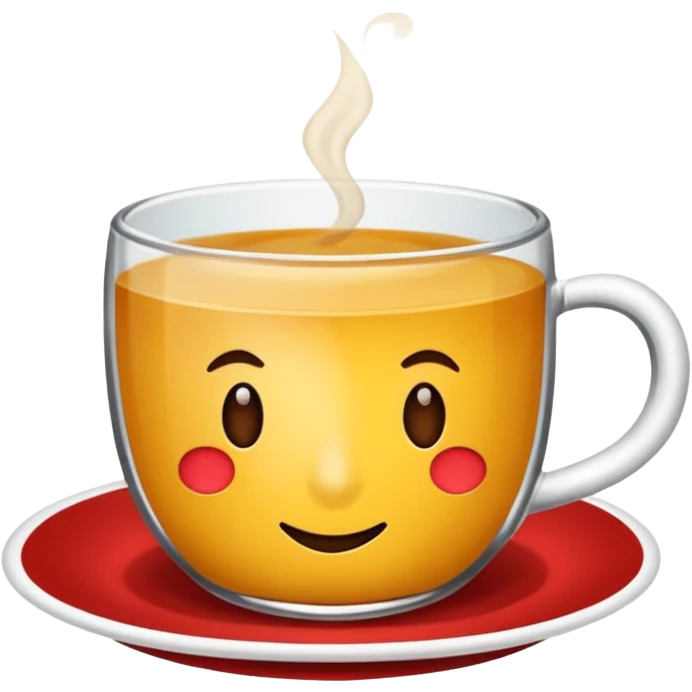 ince belli çay bardağı emojisi yap. Bardakta türk çayı olsun. Bunu canva da kullanıcam. Arka plana uysun lütfen o formatta yap emoji