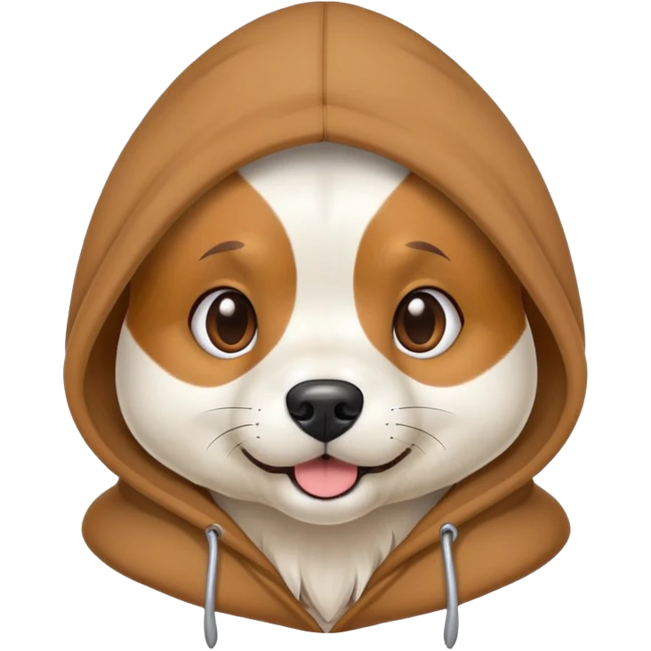 Dog wearing a hoodie emoji