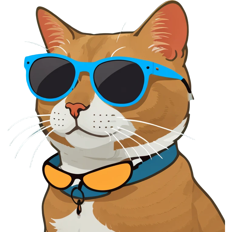 Cat with sunglasses emoji