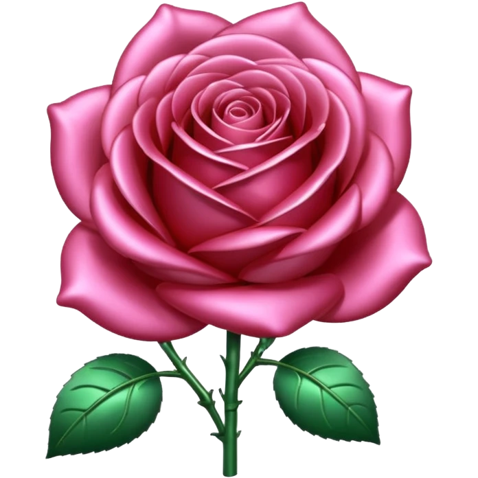 metallic chrome rose emoji