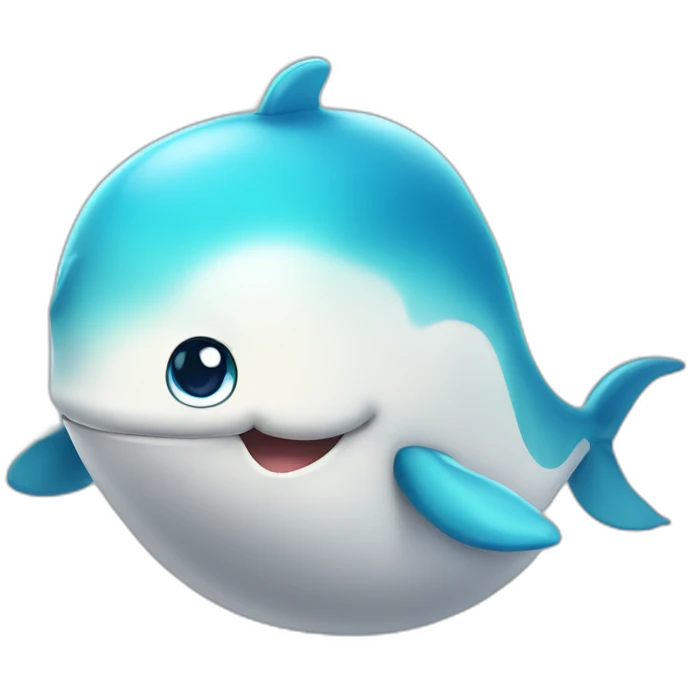 cute Whale game character emoji