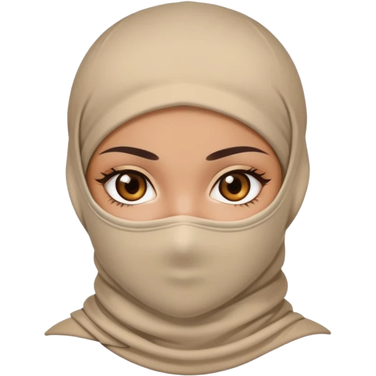 Muslim girl in balaclava emoji