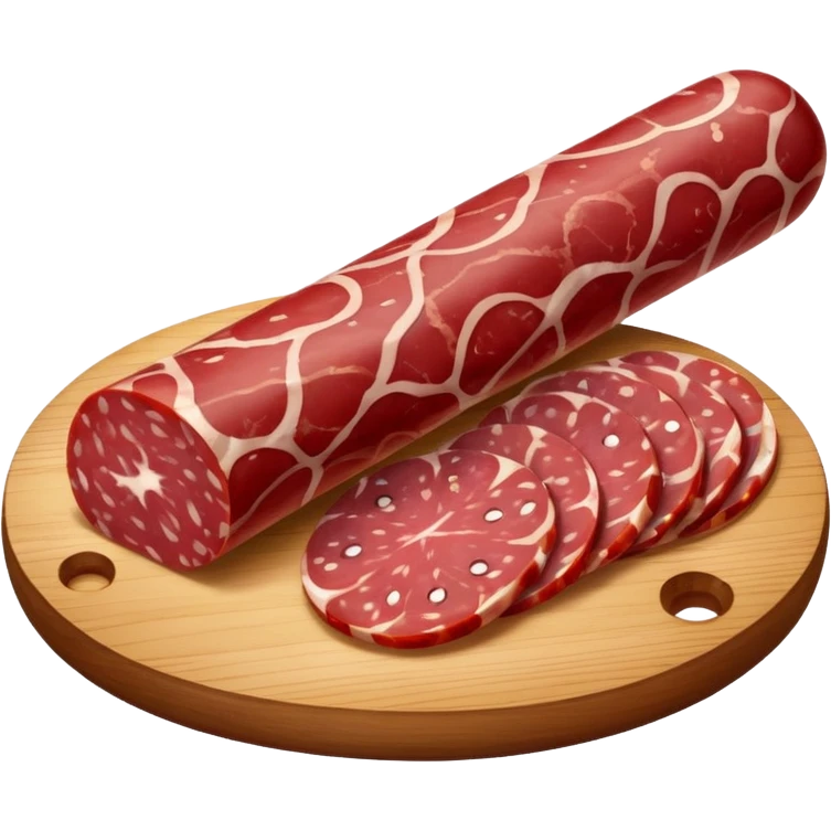 Salame slice on a board emoji