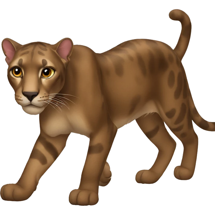 a walking brown light panther emoji