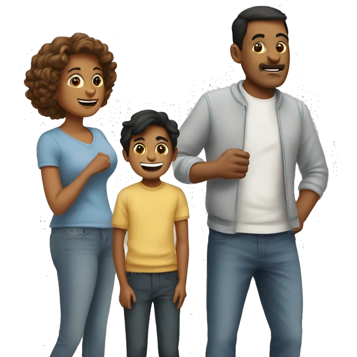 Son bossing their parents around. emoji