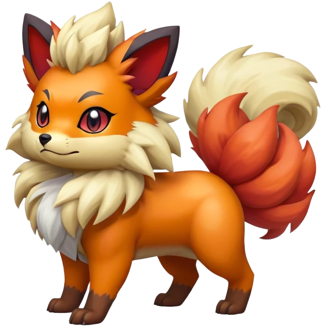 Zorua-Vulpix-Arcanine-Fakémon-hybrid-creature (full body)  emoji