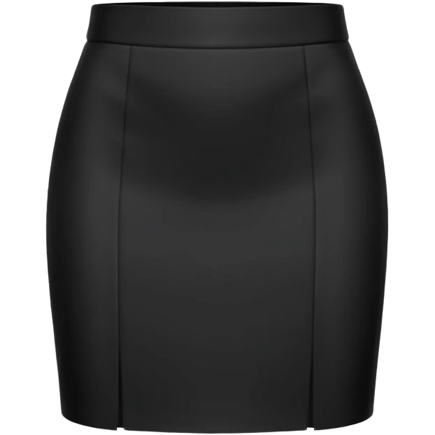 plain isolated black mini pencil skirt emoji