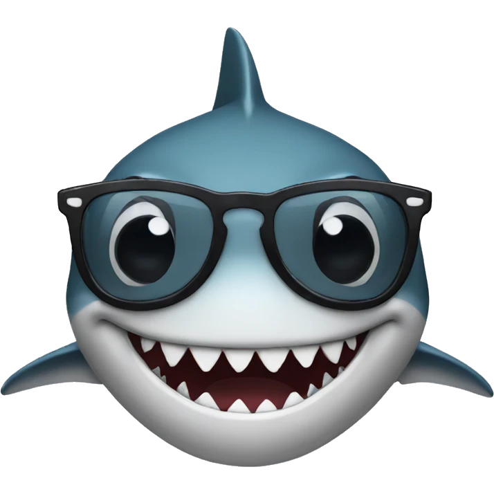shark with glasses  emoji