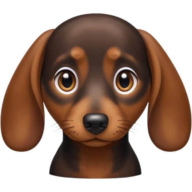 dachshund facing forwards, head and shoulders emoji