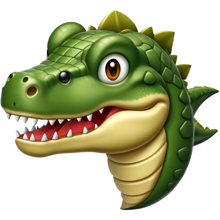 Avión de guerra con cabeza de cocodrilo emoji