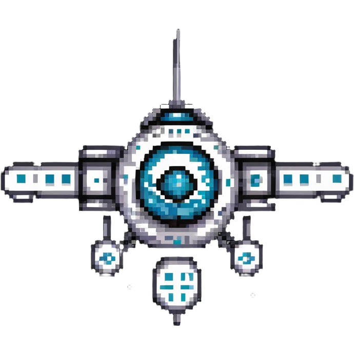 1960s retro space cruiser with round portholes emoji