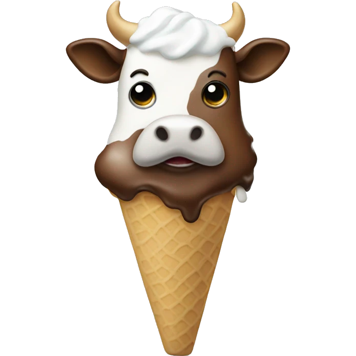 ice cream cow emoji