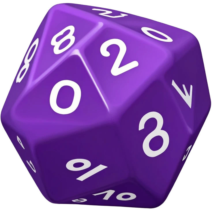 purple d20 dice emoji