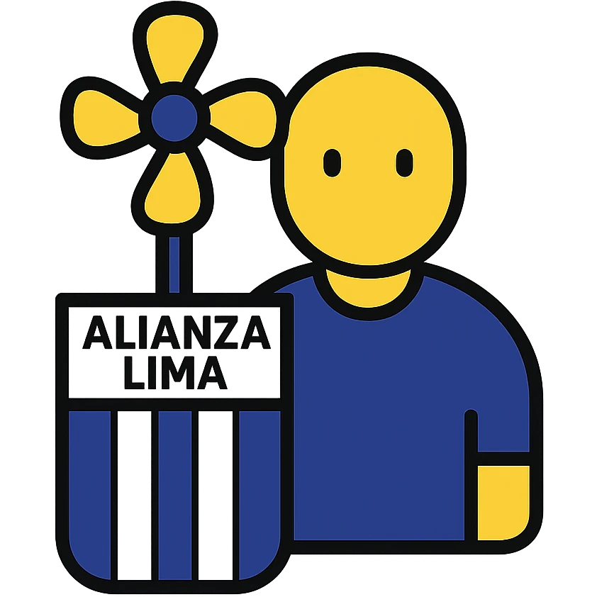 user icon representing a fan club for Alianza Lima, using the team's blue and white colors emoji