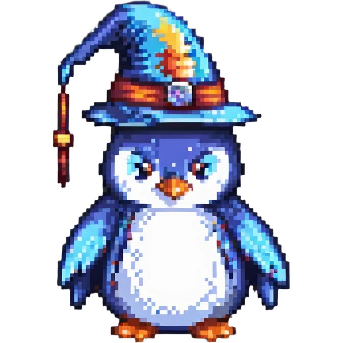 penguin wizard emoji