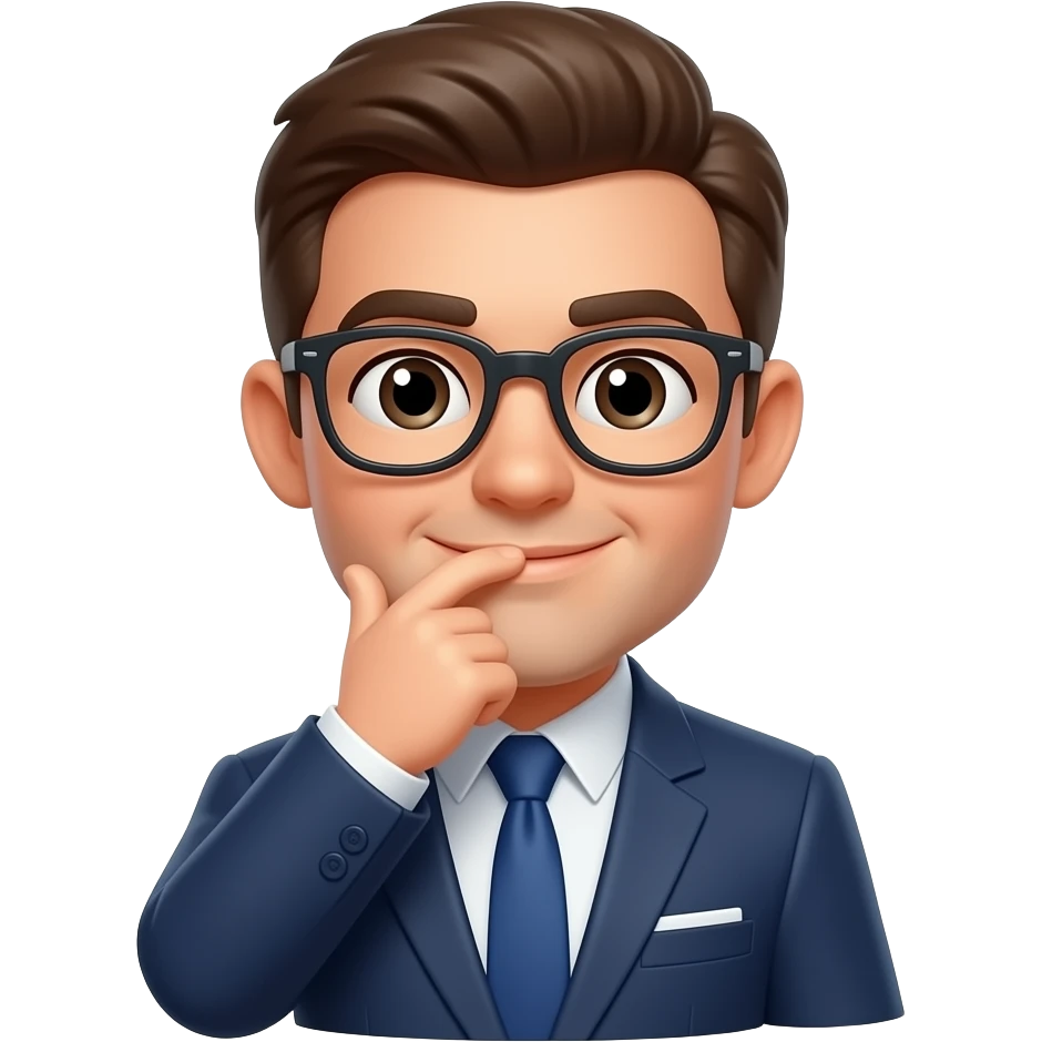 government staff thinking of vacation emoji